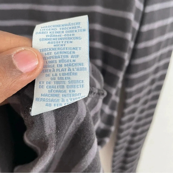 Boden scoop neck stripe grey tee 6 #WL666 - Picture 5 of 5